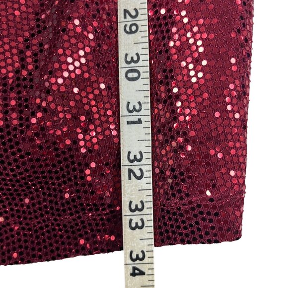 NWT MEDIUM JUNIORS Emerald Sundae Red Sequin Tuxedo Bodycon Christmas Dress - Picture 13 of 13